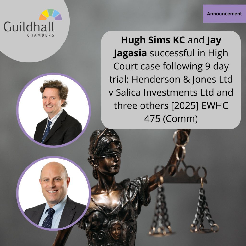 Hugh Sims KC and Jay Jagasia successful in High Court case following 9 day trial